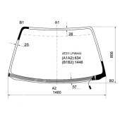 Стекло лобовое с обогревом щеток в клей TOYOTA CALDINA / AVENSIS 97-03 4 / 5D HBK / WGN <b>XYG AT211 LFW/H/X</b>