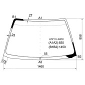 Стекло лобовое в клей TOYOTA CALDINA / AVENSIS 1997-2003 4 / 5D HBK / WGN <b>XYG AT211 LFW/X</b>