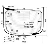 Стекло заднее (крышка багажника) с обогревом AUDI A7 SPORTBACK 10- <b>XYG AU-A7 RW/H/X</b>