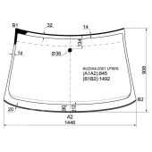 Стекло лобовое в клей AUDI A4 / S4 4 / 5D 01-07 <b>XYG AUDIA4-2001 LFW/X</b>
