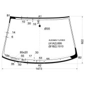 Стекло лобовое в клей AUDI ALLROAD 2.7T A6V AVANT 05.97- (молдинг) <b>XYG AUDIA6V-1 LFW/X</b>