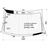 Стекло заднее с обогревом AUDI A8 02-10 <b>XYG AUDIA8-02 RW/H/X</b>