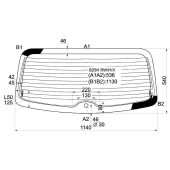 Стекло заднее (крышка багажника) с обогревом MAZDA FAMILIA 323 5D WAGON / HBK 97- <b>XYG B25H RW/H/X</b>