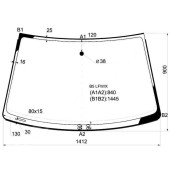 Стекло лобовое в клей VOLKSWAGEN PASSAT B5 4D SED / WGN 97- молдинг / SKODA SUPERB SEDAN 4D 2002- <b>XYG B5 LFW/X</b>