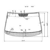 Стекло лобовое в клей VOLKSWAGEN PASSAT B6 05-06 4 / 5D <b>XYG B6-VCP LFW/X</b>