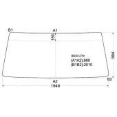 Стекло лобовое (В резинку) Toyota Coaster 93-16 <b>XYG BB30 LFW</b>