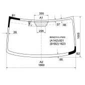 Стекло лобовое в клей MERCEDES BENZ SPRINTER (HGH) 1995- / VOLKSWAGEN LT28-48 <b>XYG BENZ314 LFW/X</b>