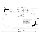 Стекло лобовое в клей CITROEN BERLINGO / PEUGEOT PARTNER 96- <b>XYG BERLINGO-01 LFW/X</b>