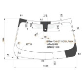 Стекло лобовое (Датчик дождя) BMW 3-Series Gran Turismo 13-20 <b>XYG BMW-F34-GT-VCS LFW/X</b>