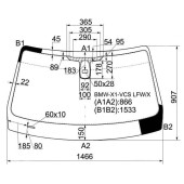 Стекло лобовое в клей BMW X1 E84 2009- <b>XYG BMW-X1-VCS LFW/X</b>