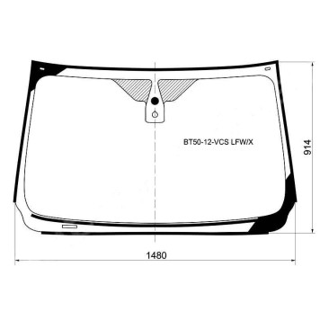 Стекло лобовое в клей MAZDA BT50 / FORD RANGER PICK UP 11- <b>XYG BT50-12-VCS LFW/X</b>