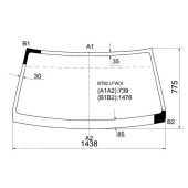 Стекло лобовое в клей MAZDA BT50 / FORD NEW RANGER PICK UP 2007- <b>XYG BT50 LFW/X</b>