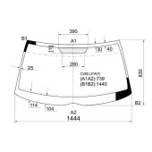 Стекло лобовое в клей MERCEDES BENZ C-CLASS W202 93-00 4 / 5D <b>XYG C280 LFW/X</b>