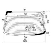 Стекло заднее с обогревом HONDA ASCOT / RAFAGA 93-97 <b>XYG CE4 RW/H/X</b>