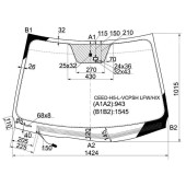 Стекло лобовое с обогревом щеток в клей KIA CEED 5D HBK (левый руль) 2006- <b>XYG CEED-H5-L-VCPSH LFW/H/X</b>