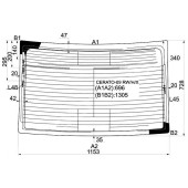 Стекло заднее (крышка багажника) с обогревом KIA FORTE / CERATO 2009- <b>XYG CERATO-09 RW/H/X</b>
