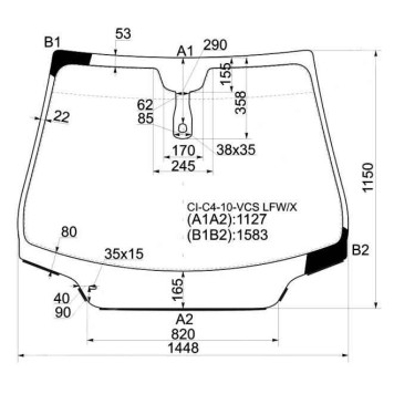 Стекло лобовое в клей CITROEN C4 4D SED / 5D HBK 10- <b>XYG CI-C4-10-VCS LFW/X</b>
