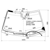Стекло лобовое с обогревом щеток +дд в клей LEXUS CT200H 5D WGN 10- <b>XYG CT200H-L-VCSPH LFW/H/X</b>