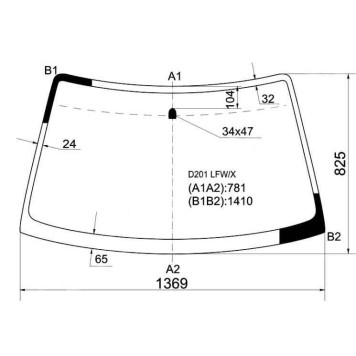 Стекло лобовое в клей MAZDA DEMIO / FESTIVA WAGON 96- <b>XYG D201 LFW/X</b>