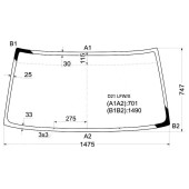 Стекло лобовое в клей NISSAN TERRANO / DATSUN PICK-UP 89-96 <b>XYG D21 LFW/X</b>