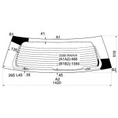 Стекло заднее (крышка багажника) с обогревом MAZDA 2 DEMIO 5D WAGON 2003- <b>XYG D350 RW/H/X</b>