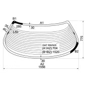 Стекло заднее с обогревом HONDA INTEGRA 89-93 4D <b>XYG DA7 RW/H/X</b>