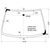 Стекло лобовое в клей HONDA DOMANI 92-96 / CIVIC (EURO) 95-00 5D HBK / ROVER 400 96-00 / ISUZU GEMINI <b>XYG DOMANI LFW/X</b>