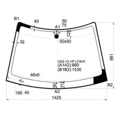 Стекло лобовое CITROEN DS3 3D HBK 10-16 <b>XYG DS3-10-VP LFW/X</b>