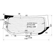 Стекло заднее (крышка багажника) с обогревом RENAULT DUSTER SUV 10- <b>XYG DUSTER RW/H/X</b>