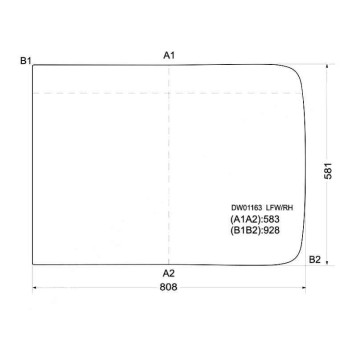 Стекло лобовое правая половинка KENWORTH TRUCK CONVENTIONAL CAB C500?800? 91- <b>XYG DW01163 LFW/RH</b>