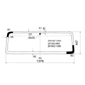 Стекло лобовое в клей JEEP YJ WRANGLER 2D UTILITY 97-06 <b>XYG DW01407 LFW/X</b>