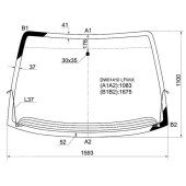 Стекло лобовое с обогревом щеток CHRYSLER VOYAGER / TOWN&COUNTRY 96-00 / DODGE CARAVAN 96-07 <b>XYG DW01410 LFW/H/X</b>