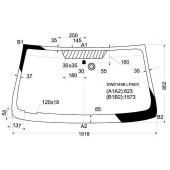 Стекло лобовое в клей CHEVROLET TRAILBLAZER / GMC ENVOY / IZU ASCENDER 4D UTILITY 2003- <b>XYG DW01448 LFW/X</b>