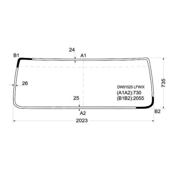 Стекло лобовое в резинку / клей VOLVO CONVENTIONAL CAB 1997- FNL / VNL 2000- <b>XYG DW01525 LFW/X</b>