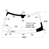Стекло лобовое CHRYSLER 300C 04-10 / DODGE MAGNUM 4 / 5D 03-08 <b>XYG DW01571 LFW/X</b>