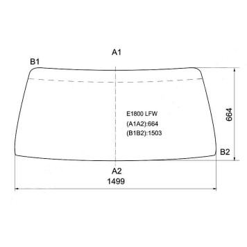Стекло лобовое в резинку MAZDA BONGO BRAWNY 83- / KIA BESTA 2.2 / VANETTE TRUCK -94 <b>XYG E1800 LFW</b>