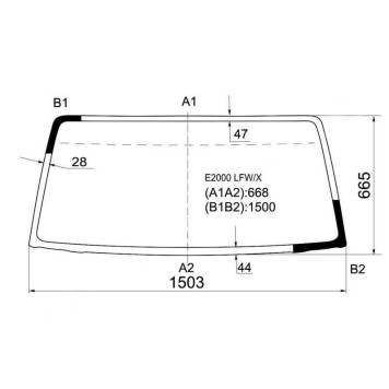Стекло лобовое в клей MAZDA BONGO BRAWNY / NISSAN VANETTE м / автобус 00- <b>XYG E2000 LFW/X</b>