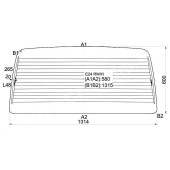 Стекло заднее (крышка багажника) с обогревом NISSAN CARAVAN / URVAN VAN BUS 86-97 <b>XYG E24 RW/H</b>