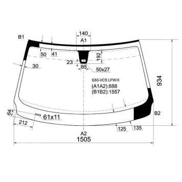 Стекло лобовое в клей BMW X3 E83 04-10 <b>XYG E83-VCS LFW/X</b>