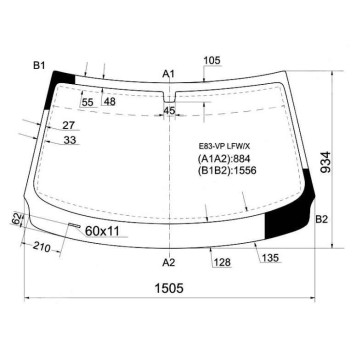 Стекло лобовое BMW X3 E83 03-10 <b>XYG E83-VP LFW/X</b>