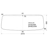 Стекло лобовое в резинку HYUNDAI 7.5T / 8T HD270 TRUCK HD120 TRUCK <b>XYG EFB18 LFW</b>