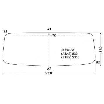 Стекло лобовое в резинку HYUNDAI 7.5T / 8T HD270 TRUCK HD120 TRUCK <b>XYG EFB18 LFW</b>