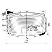 Стекло заднее с обогревом HYUNDAI ELANTRA / AVANTE 10- <b>XYG ELANTRA-10 RW/H/X</b>