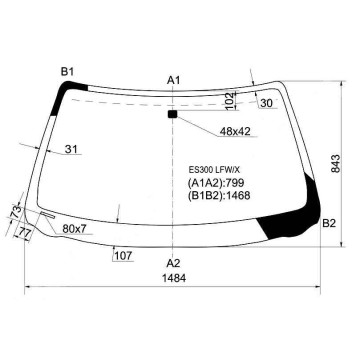 Стекло лобовое в клей TOYOTA WINDOM / ES300 91-96 <b>XYG ES300 LFW/X</b>