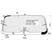 Стекло заднее (крышка багажника) с обогревом RENAULT ESPACE III MPV`1996- <b>XYG ESPACE-96 RW/H/X</b>