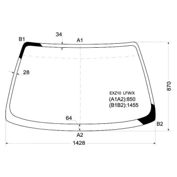 Стекло лобовое в клей TOYOTA RAUM EZX1# 97-03 <b>XYG EXZ10 LFW/X</b>