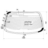 Стекло заднее с обогревом NISSAN CEFIRO / MAXIMA 94-98 4D / INFINITI I30 97-00 <b>XYG FA32 RW/H/X</b>
