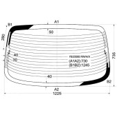 Стекло заднее с обогревом DAEWOO LEGANZA 4D SEDAN 97- <b>XYG FB20595 RW/H/X</b>