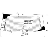 Стекло заднее (крышка багажника) с обогревом TOYOTA SIENNA II MINI VAN 2004-2005 <b>XYG FB22050 RW/H/X</b>