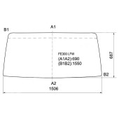 Стекло лобовое в резинку MITSUBISHI CANTER TRUCK 85- <b>XYG FE300 LFW</b>